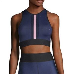 Altitude Quiltline Indigo Crop Top Bra